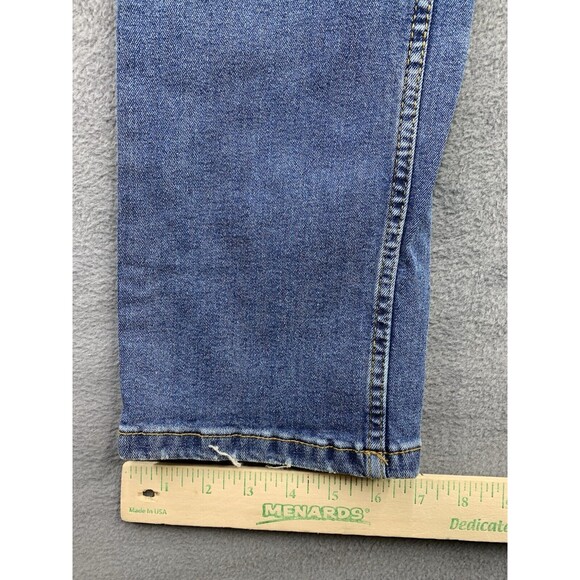 Free Planet Denim Jeans Mens 32X32 Blue Destroyed Distressed Stretch Slim Fit - Picture 7 of 16